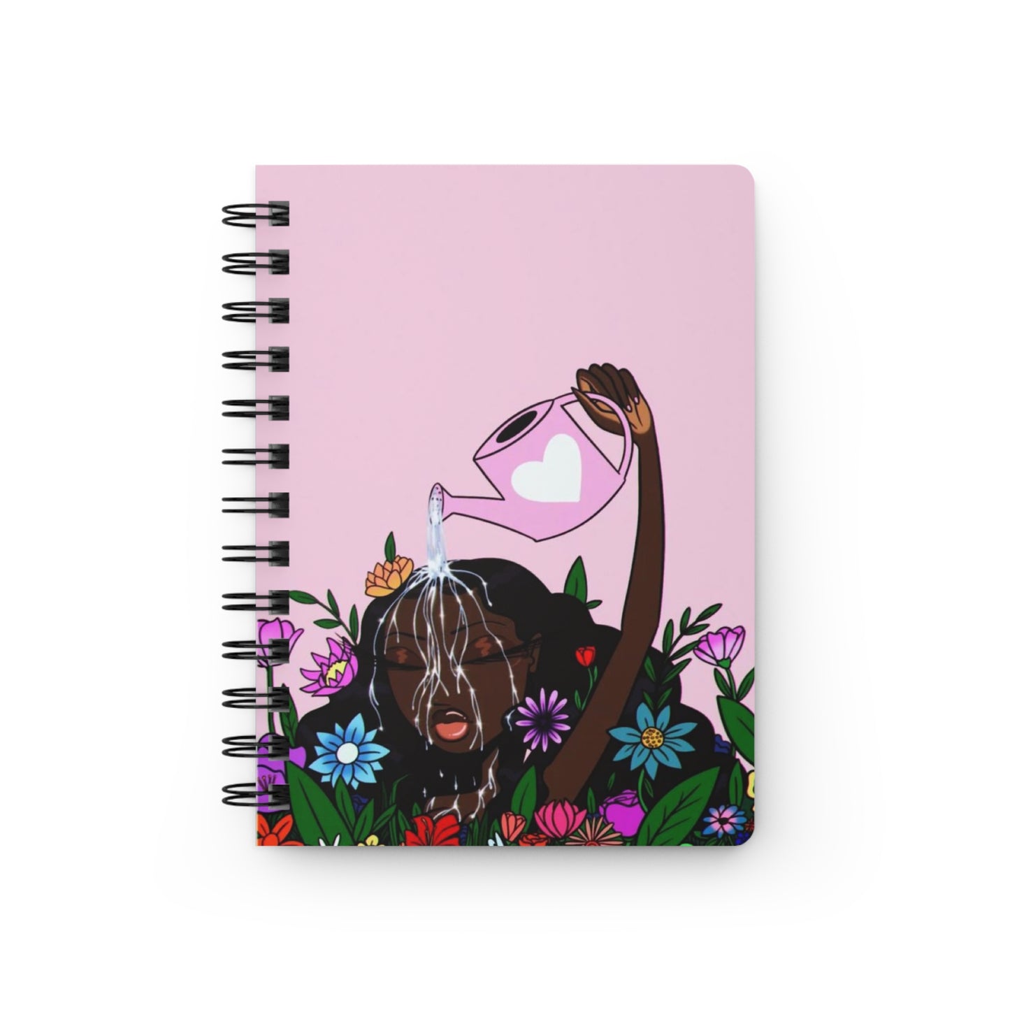 Bloom Spiral Bound Journal, Nourish Your Mind Body Soul Notebook, Inspirational Quote Diary, Wellness Planner, Self Care Gift, Gratitude