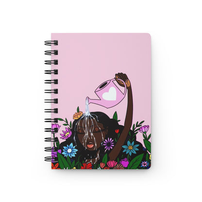 Bloom Spiral Bound Journal, Nourish Your Mind Body Soul Notebook, Inspirational Quote Diary, Wellness Planner, Self Care Gift, Gratitude