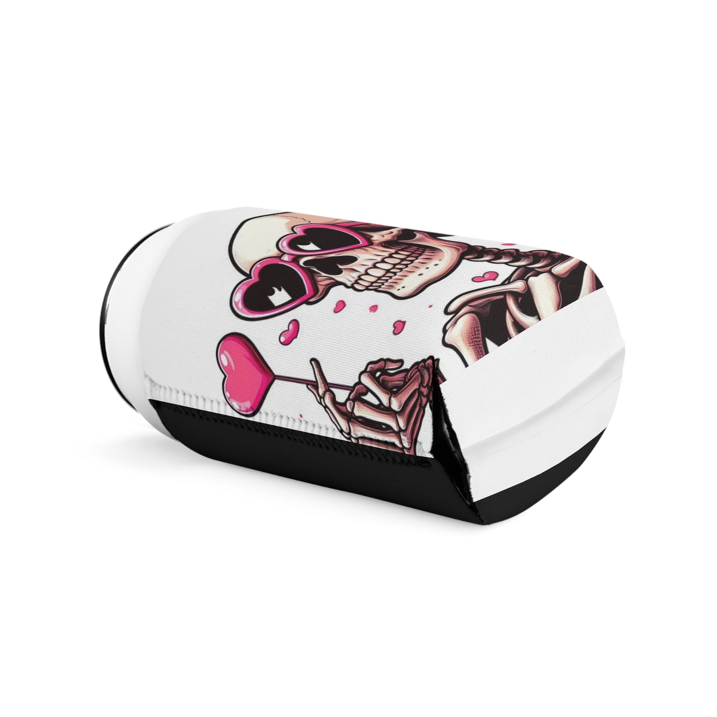 Valentine's Day Skeleton Can Cooler Sleeve