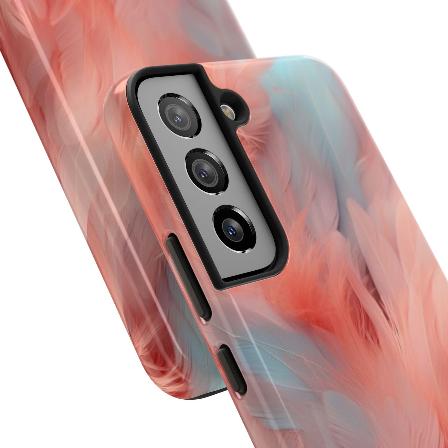 "Rebranding Into A New Badder Bitch!" ~ Pink/Baby Blue Feathered Tough Phone Cases