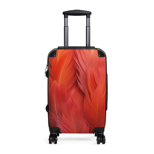 "Rebranding Into A New Badder Bitch" Feathered Suitcase ~ Orange