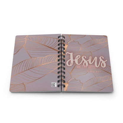 Inspirational Spiral Bound Journal, Jesus Quote Journal for Faith, Prayer, Bible Study, Gift for Christians, Pastors