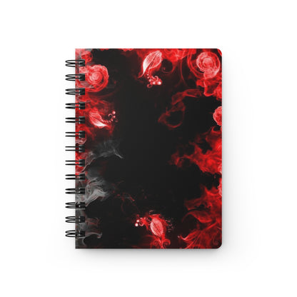 Mystical Spirit Spiral Bound Journal | Dark Aesthetic Notebook for Writers, Gift for Creatives, Halloween Journal, Artsy Diary, Red and