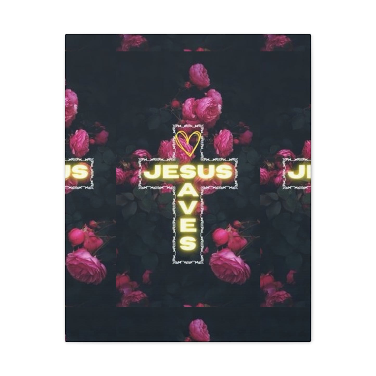 Religious Wall Art, Christian Home Decor, Jesus Saves Canvas, 0.75 inch stretched, Inspirational Gift, Religious Wall Decor, Christian Wall