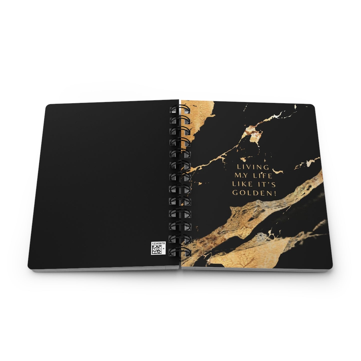 Elegant Spiral Bound Journal - Living My Life Like It's Golden! | Perfect for Diaries, Note Taking, Planning, Gift Ideas