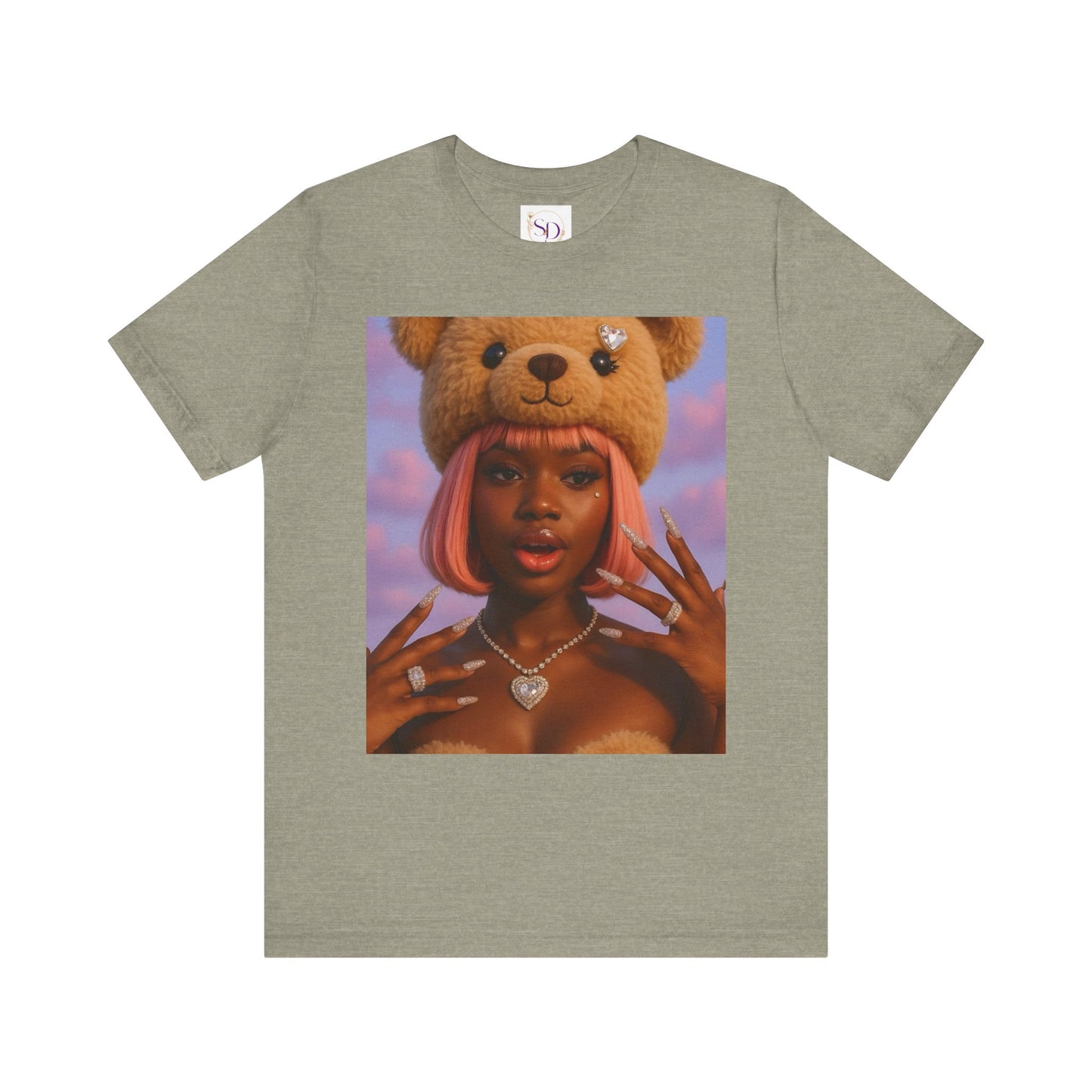 Trendy Graphic Tee, Cute Bear Design Shirt, Casual Fashion Top, Gift for Friends, Streetwear Style, Summer Outfit