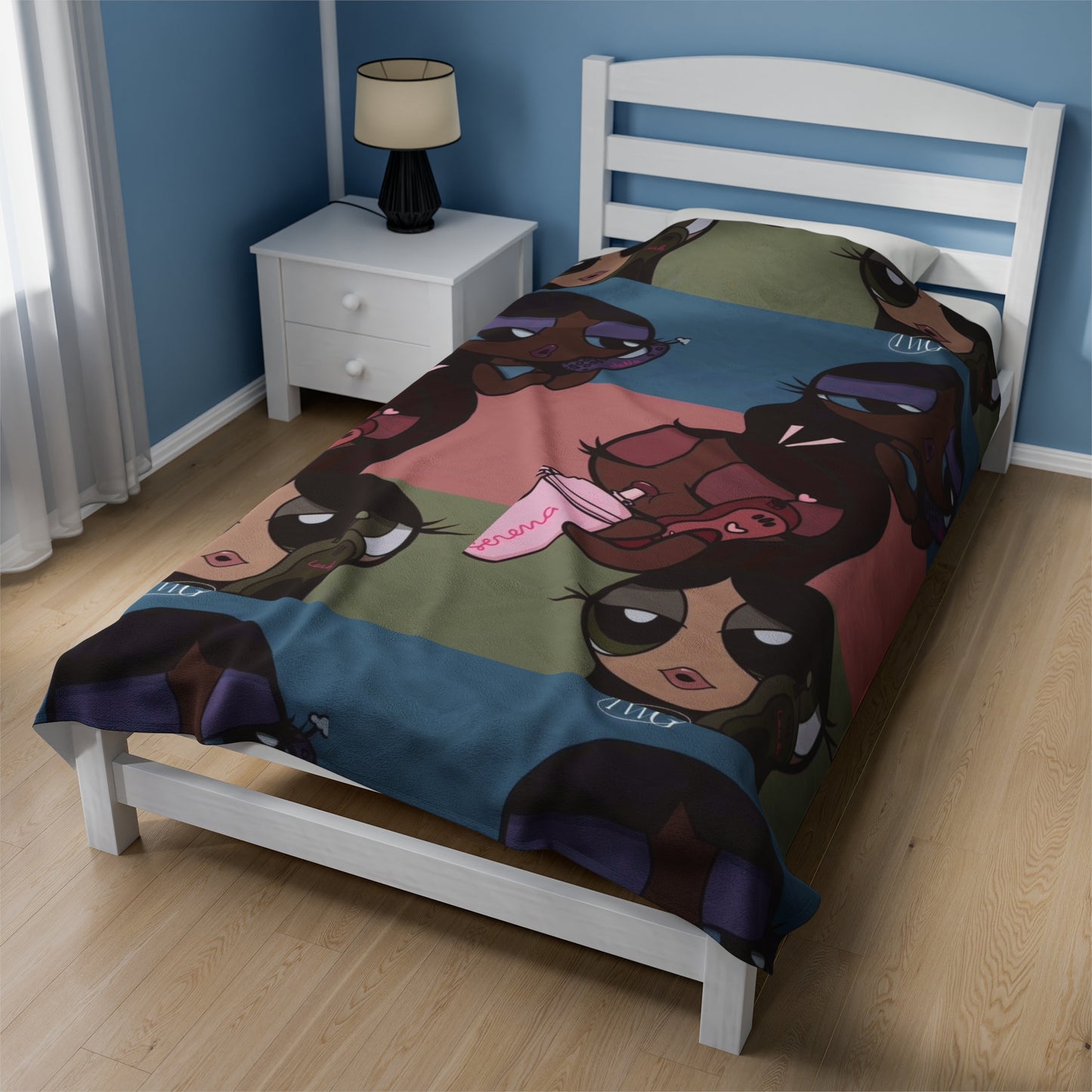 Im Just A Girl🫧🩷~ Velveteen Plush Blanket