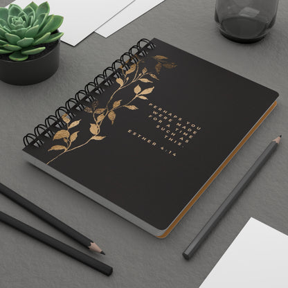 Gold & Black Christian Spiral Bound Journal