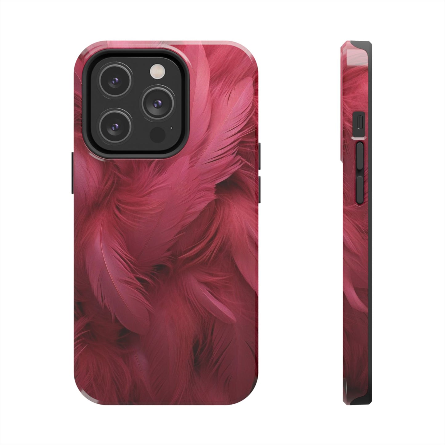 "Rebranding Into A New Badder Bitch!" Pink Feathered Tough Phone Cases