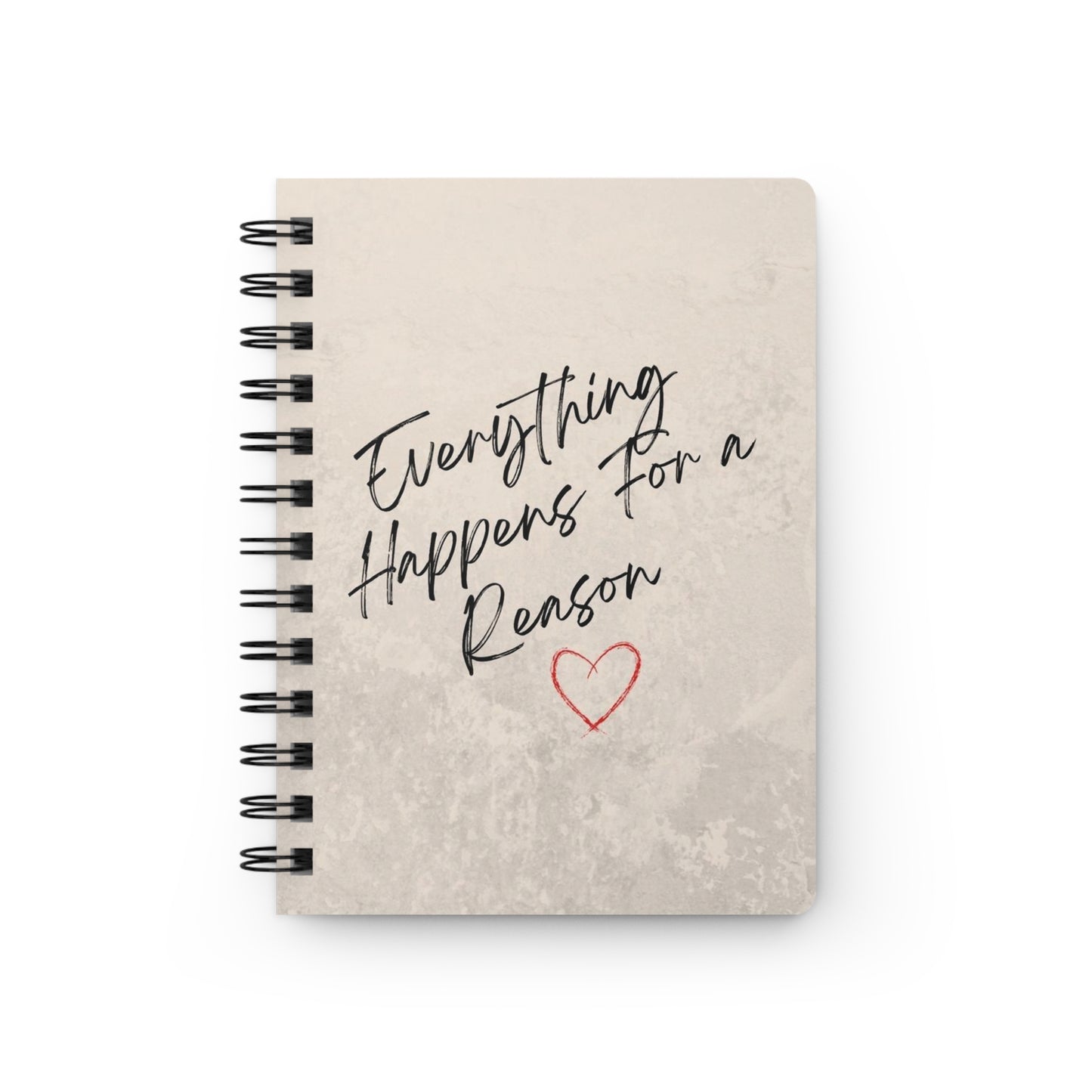 Inspirational Spiral Bound Journal, Self-Care Journal, Gratitude Notebook, Motivational Diary, Gift for Writers, Heart Design