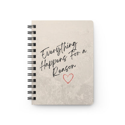 Inspirational Spiral Bound Journal, Self-Care Journal, Gratitude Notebook, Motivational Diary, Gift for Writers, Heart Design