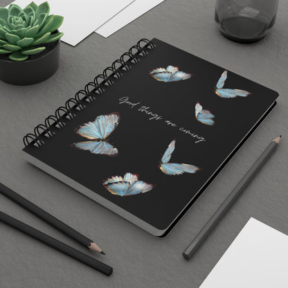 Inspirational Butterfly Journal, Good Things Are Coming Notebook, Gift for Students, Writers, Dreamers, Self-Care Diary