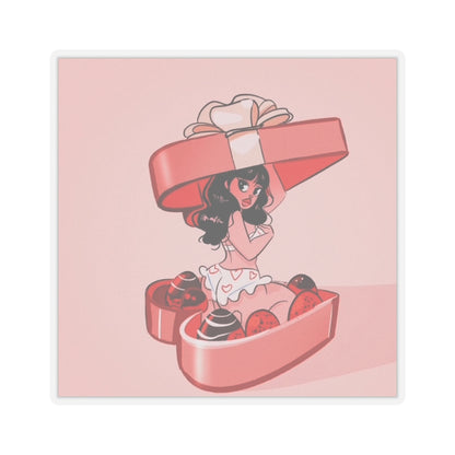 Naughty Girl Valentine's day ~ Kiss-Cut Stickers