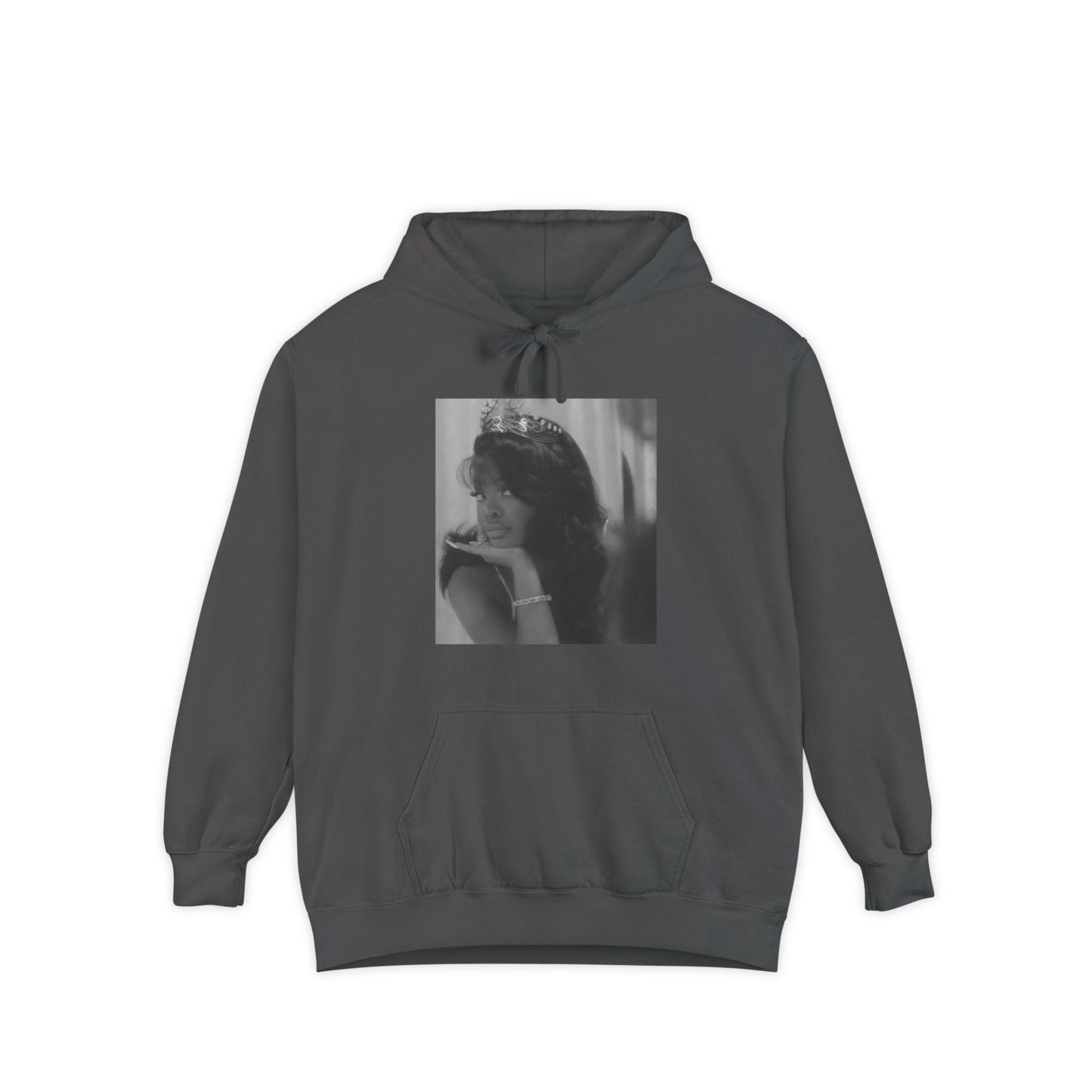 Chic Black and White Hoodie, Stylish Garment-Dyed Sweatshirt, Cozy Unisex Hoodie, Fashionable Casual Wear, Perfect for Everyday Use