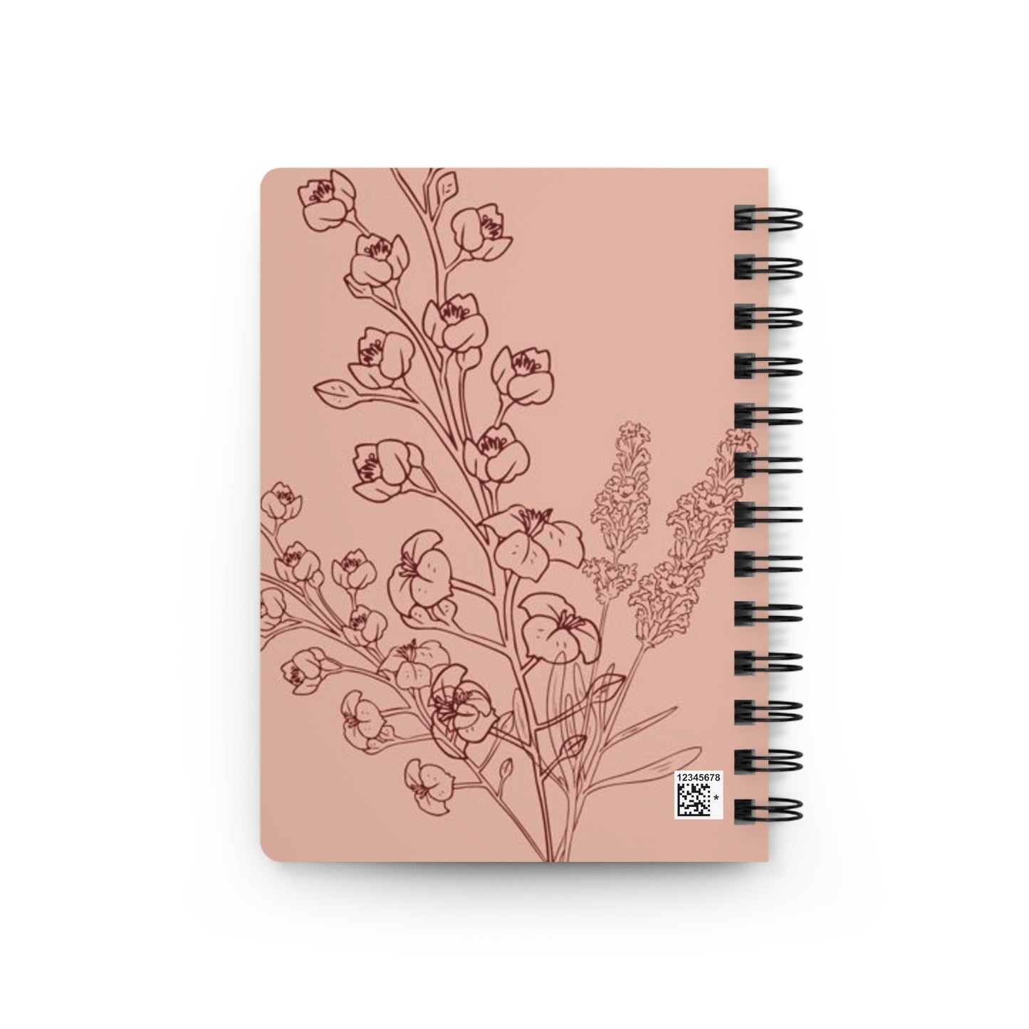 Botanical Spiral Bound Journal - Inspirational Alhamdulillah Quote, Floral Writing Notebook, Gift for Students, Gratitude Diary,