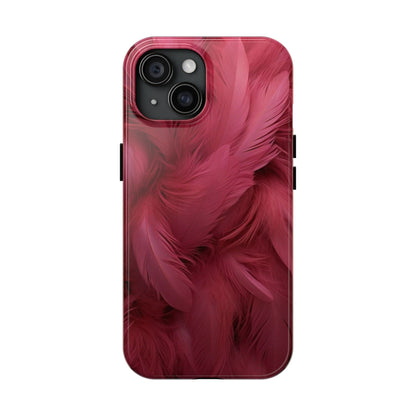 "Rebranding Into A New Badder Bitch!" Pink Feathered Tough Phone Cases