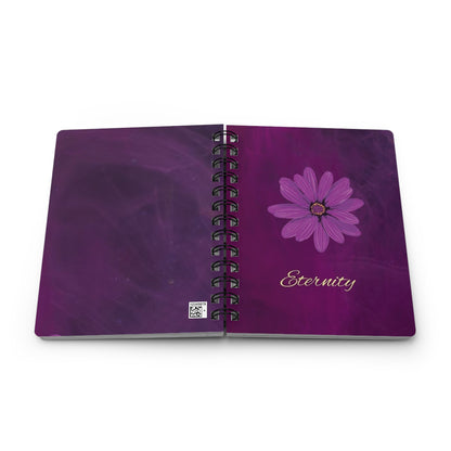 Serenity Floral Spiral Bound Journal | Purple Floral Notebook, Gift for Writers, Graduation Journal, Daily Planner, Art Therapy