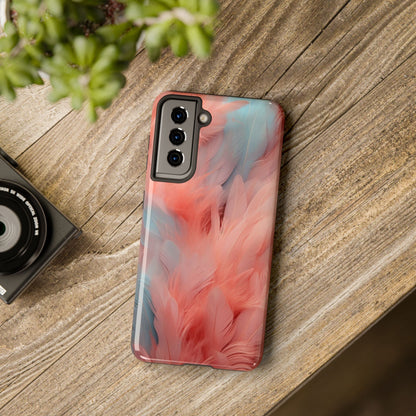 "Rebranding Into A New Badder Bitch!" ~ Pink/Baby Blue Feathered Tough Phone Cases