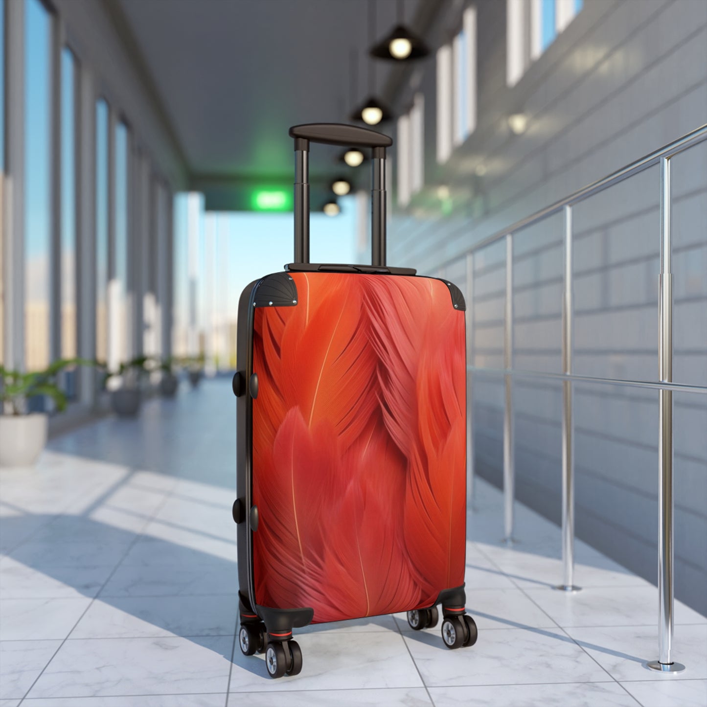 "Rebranding Into A New Badder Bitch" Feathered Suitcase ~ Orange