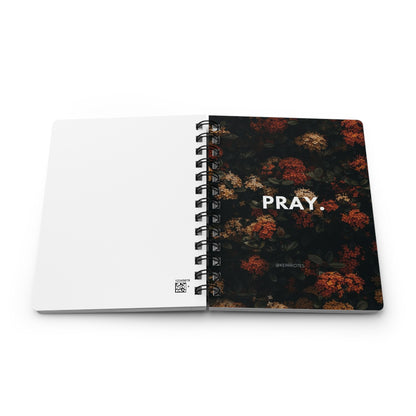 Inspirational Spiral Bound Journal - "Pray" - Motivational Notebook for Reflection, Gratitude Journal, Prayer Journal, Gift for Friends,