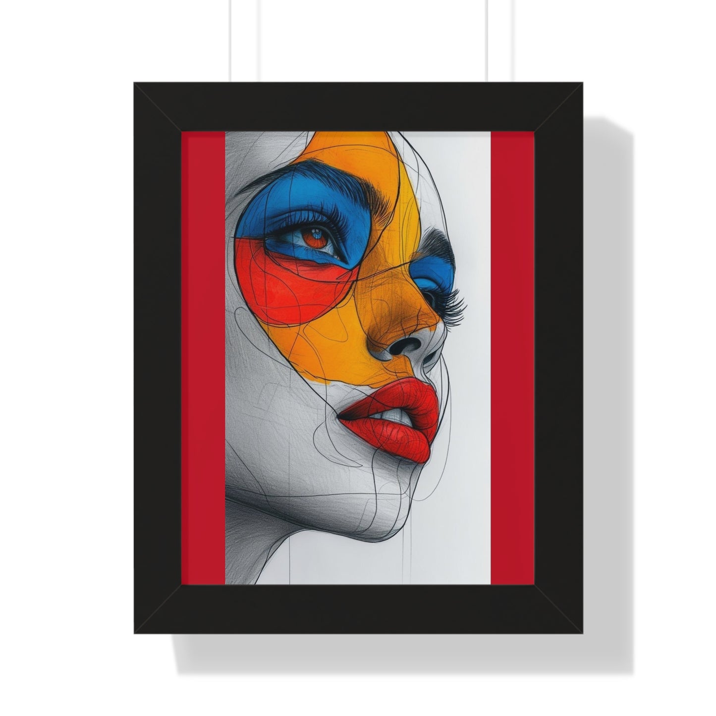 Abstract Chic Framed Vertical Poster