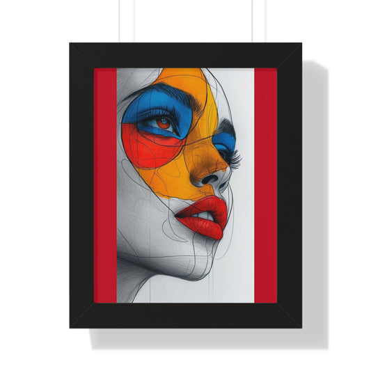 Abstract Chic Framed Vertical Poster