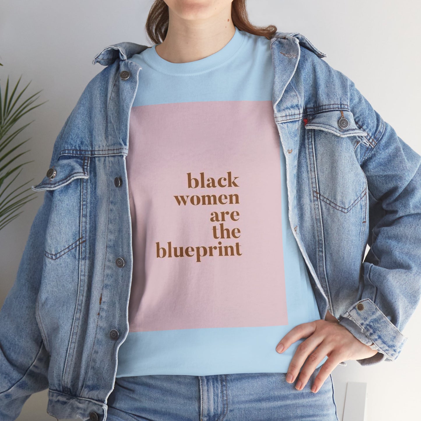 Empowering "Black Woman Are The Blueprint" Message Tee