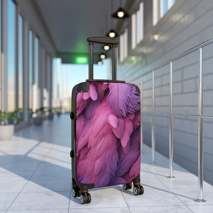 "Rebranding Into A New Badder Bitch" Feathered Suitcase ~ Pink/Purple