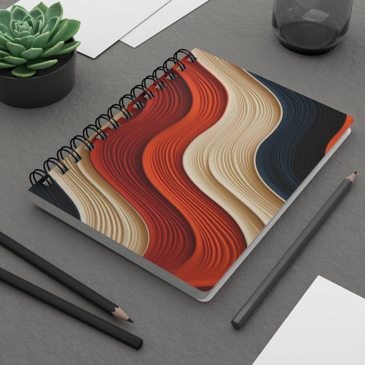 Artistic Spiral Bound Journal, Colorful Notebook for Notes, Creative Writing, Gifts for Artists, Unique Stationery, Home Office Decor