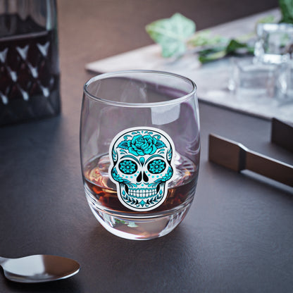 Skull Design Whiskey Glass, Unique Barware, Vintage Inspired Drinkware, Perfect for Birthdays, Celebrations, or Personalized Gifts