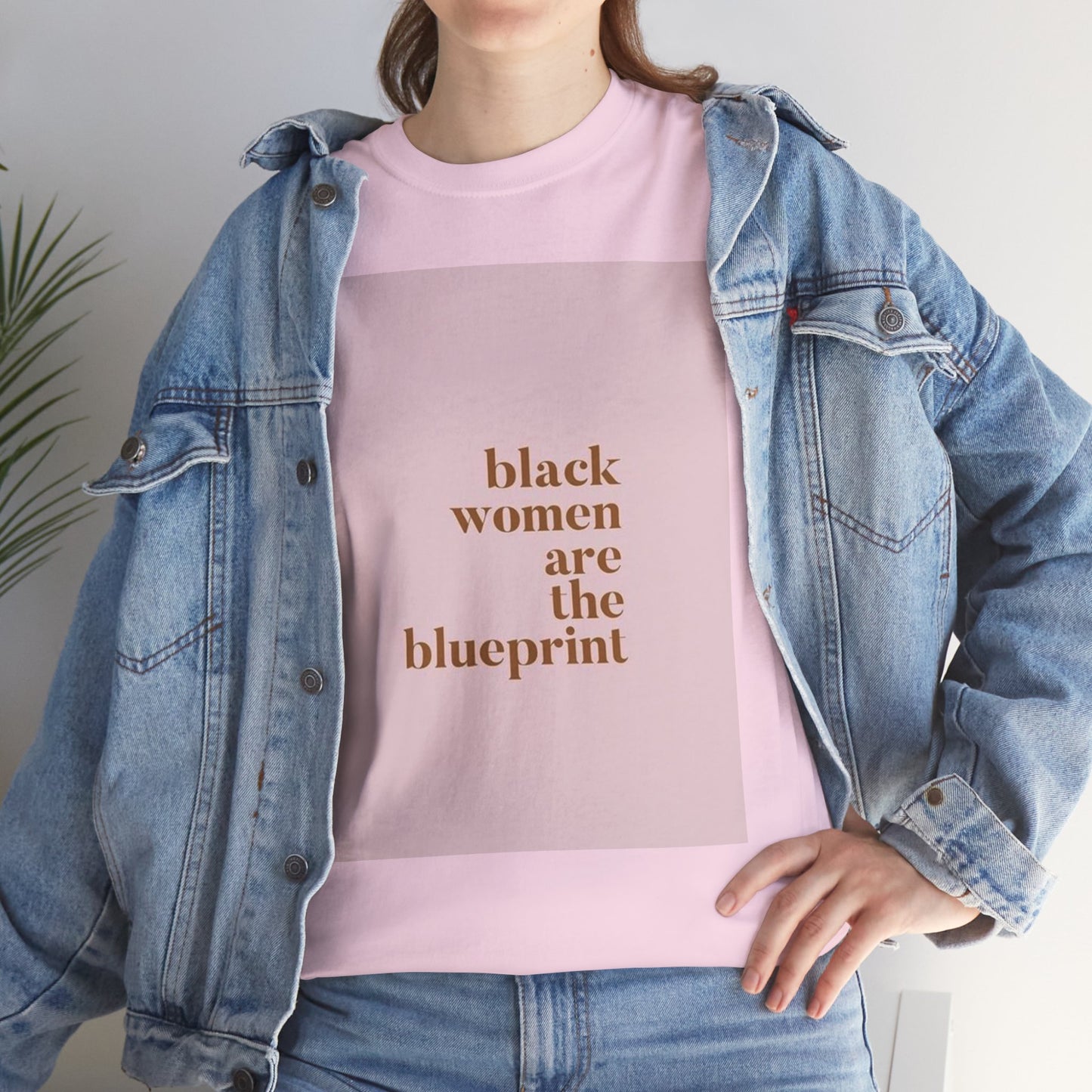 Empowering "Black Woman Are The Blueprint" Message Tee