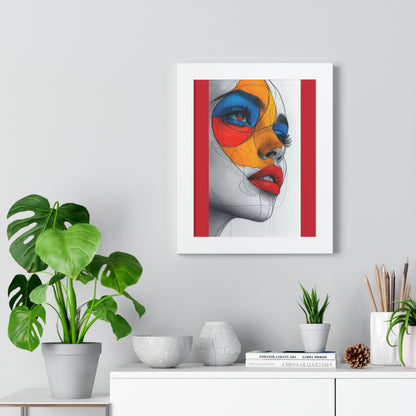 Abstract Chic Framed Vertical Poster