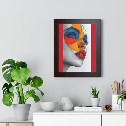 Abstract Chic Framed Vertical Poster