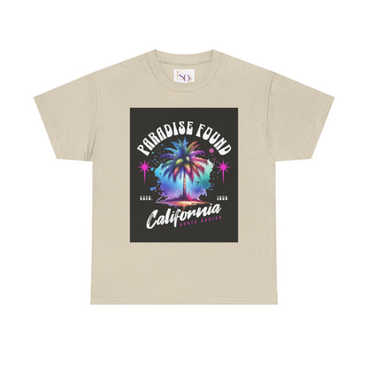 Paradise Found California Tee, Retro Summer Vibe Shirt, Beach Lover Gift, Unisex Graphic Tee, Casual Everyday Wear, Travel Souvenir