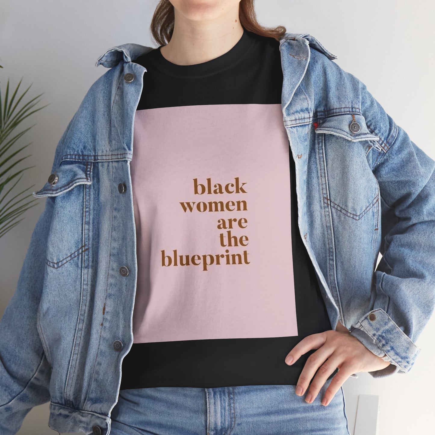 Empowering "Black Woman Are The Blueprint" Message Tee