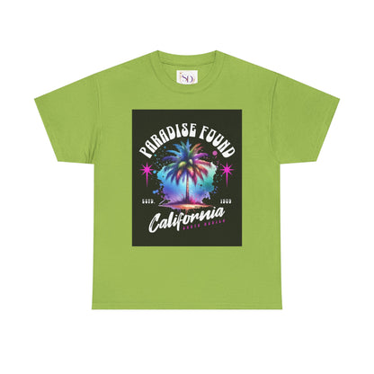 Paradise Found California Tee, Retro Summer Vibe Shirt, Beach Lover Gift, Unisex Graphic Tee, Casual Everyday Wear, Travel Souvenir