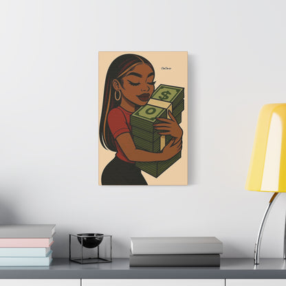 Money Love Canvas Art, Stylish Wall Decor, Inspirational Wall Art, Modern Home Decor, Unique Gift Idea