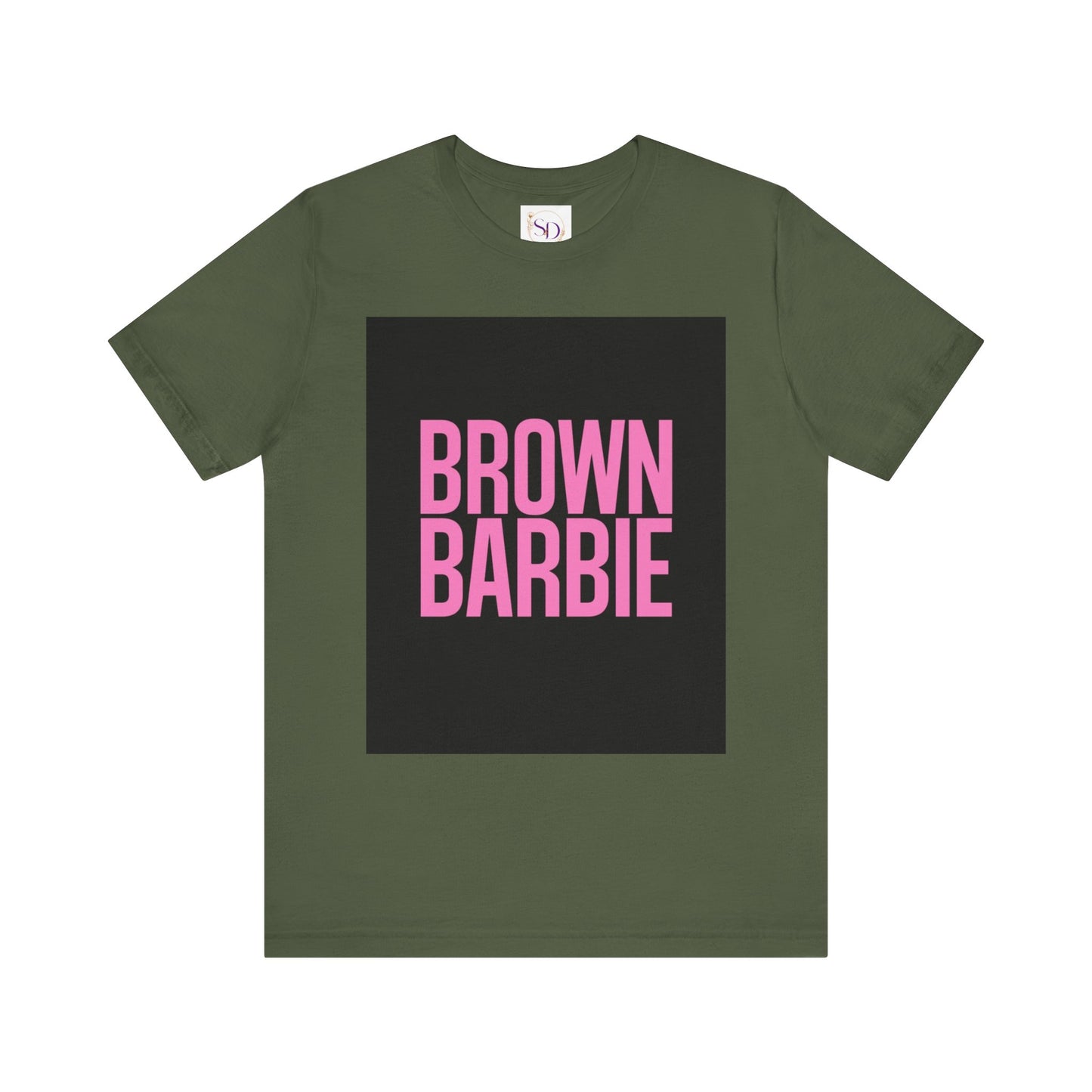 Trendy Unisex Tee - Brown Barbie Graphic T-Shirt for Fashion Lovers, Casual Wear, Gifts for Friends, Birthday, Summer Fun