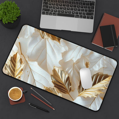 "Rebranding Into A New Badder Bitch!"~ White/Gold Desk Mat