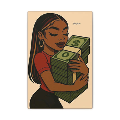 Money Love Canvas Art, Stylish Wall Decor, Inspirational Wall Art, Modern Home Decor, Unique Gift Idea