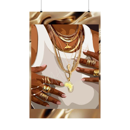 Melanin Gold Satin Posters (210gsm)