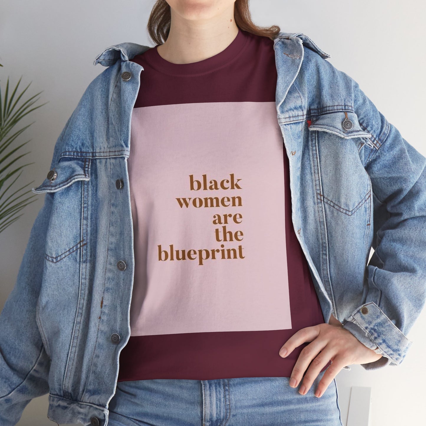 Empowering "Black Woman Are The Blueprint" Message Tee