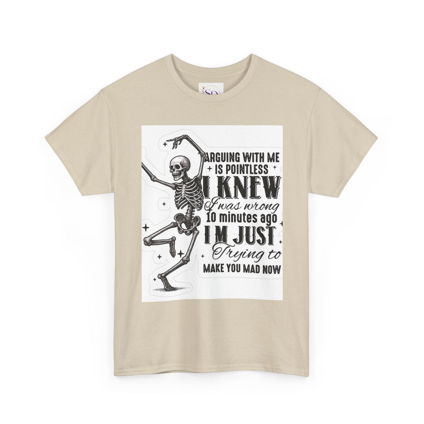 Skeleton Humor Unisex Heavy Cotton Tee - Perfect for Halloween and Casual Wear