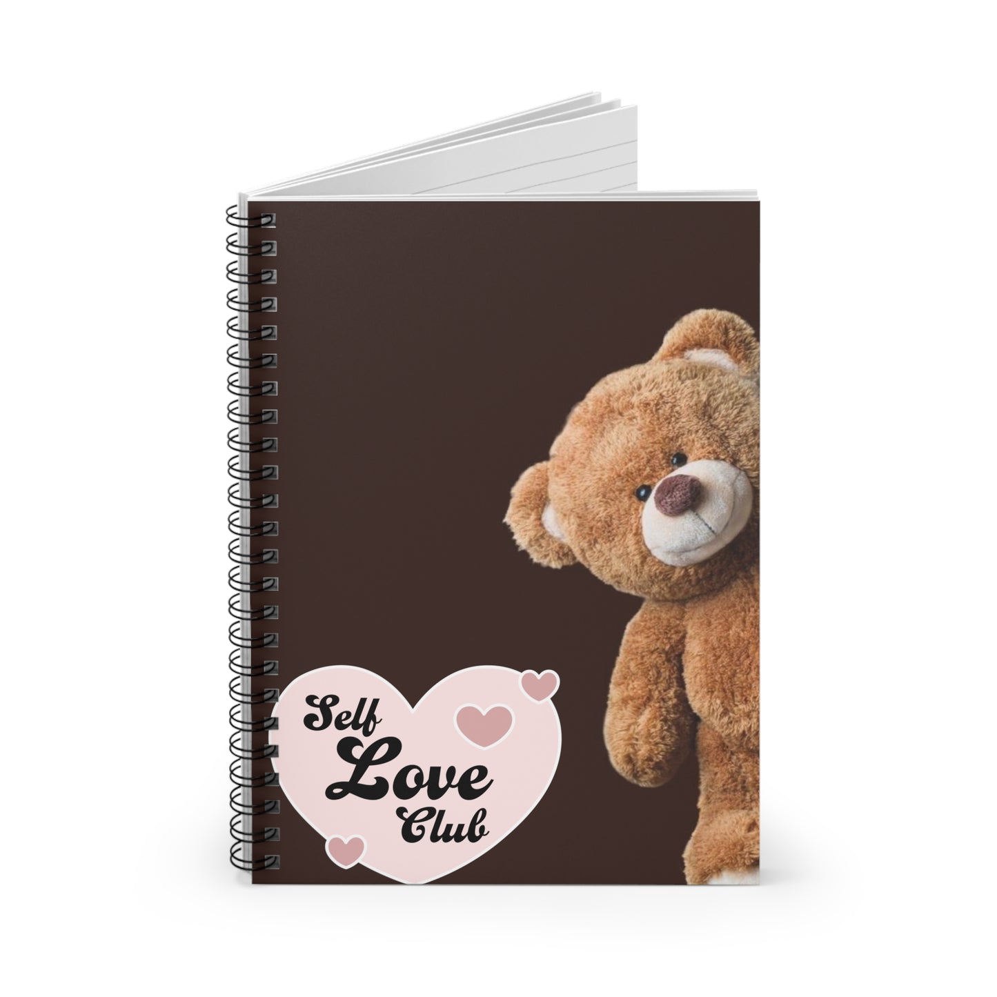 Journal Notebook - Adorable Brown Bear Self-Love Self-Care Club