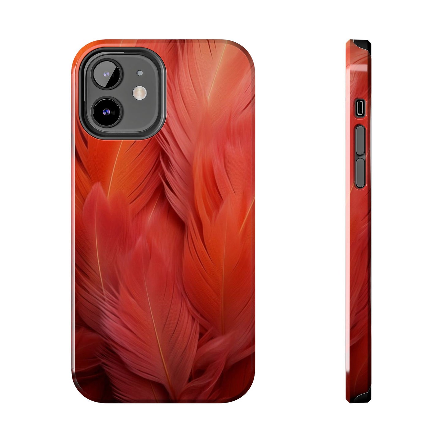 "Rebranding Into A New Badder Bitch!" Orange Feathered Tough Phone Cases