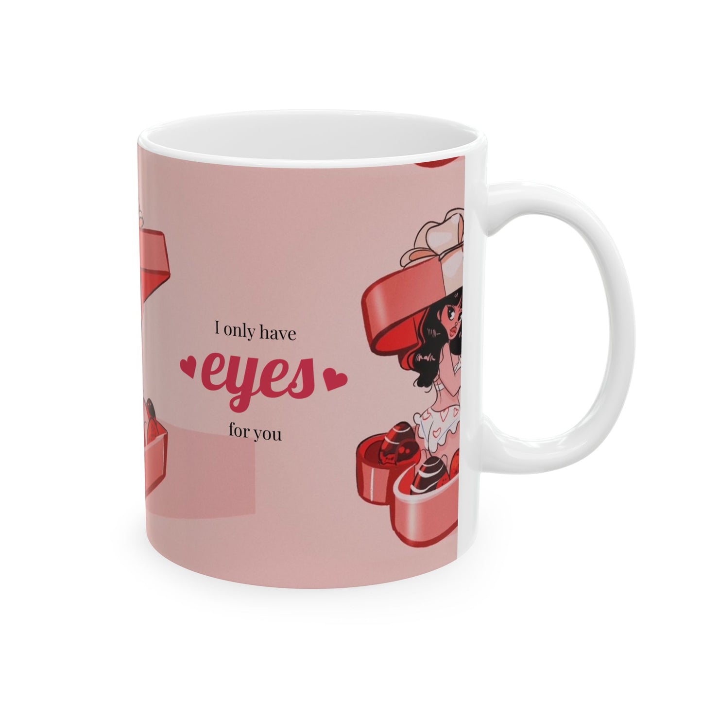 Naughty Girl Valentine's Day Ceramic Mug (11oz, 15oz)