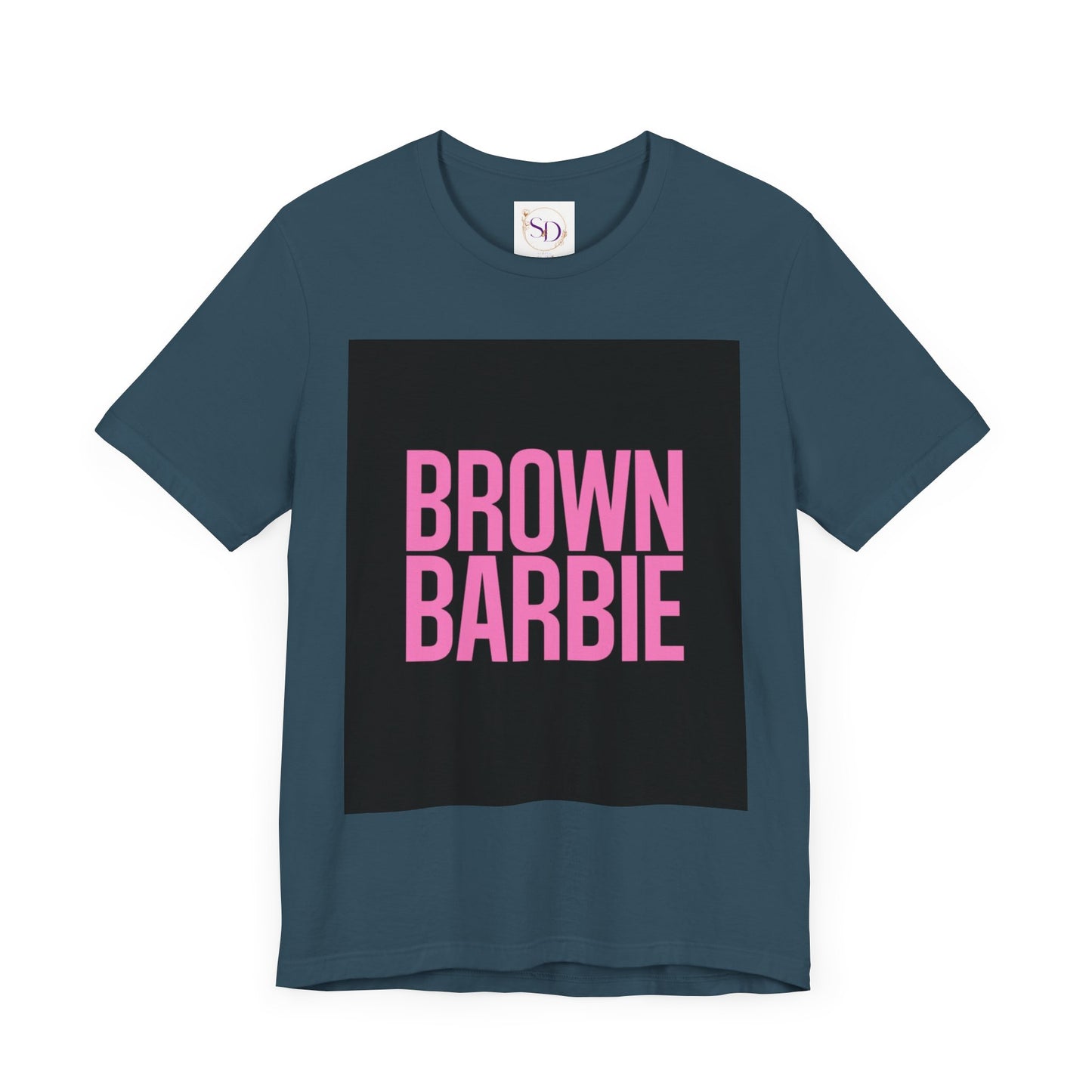 Trendy Unisex Tee - Brown Barbie Graphic T-Shirt for Fashion Lovers, Casual Wear, Gifts for Friends, Birthday, Summer Fun