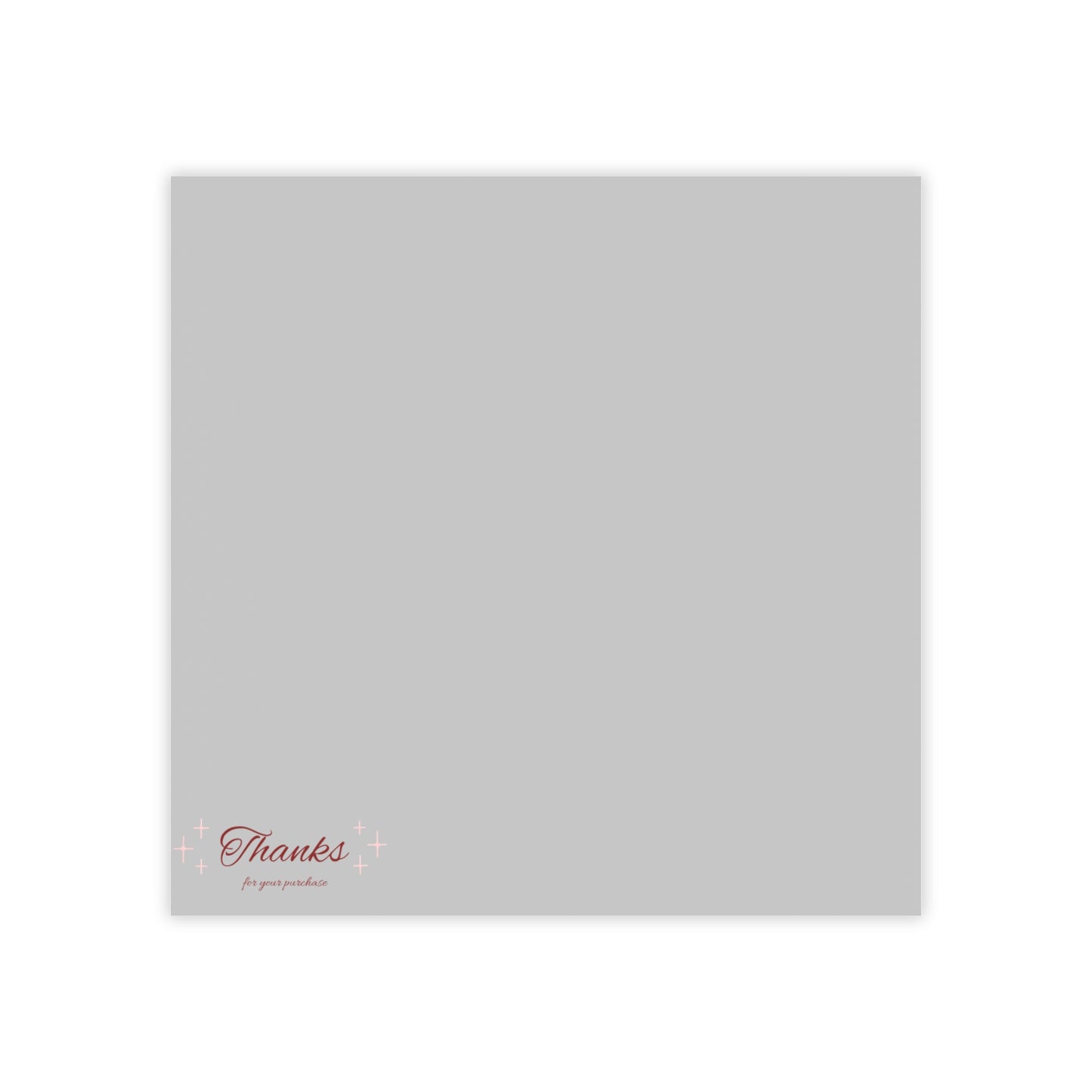 Grey " Thanks For Your Purchase" Post-it® Note Pads