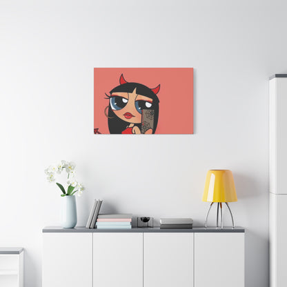 Devilish ImJustAGirl💅🏻🎀🫧~ Matte Canvas, Stretched, 1.25"