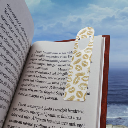 Kiss Mark Bookmark - Gold Lips Design, Cute Book Lover Gift, Wedding Favors, Valentine's Day Gifts, Reading Accessories, Bookmarks